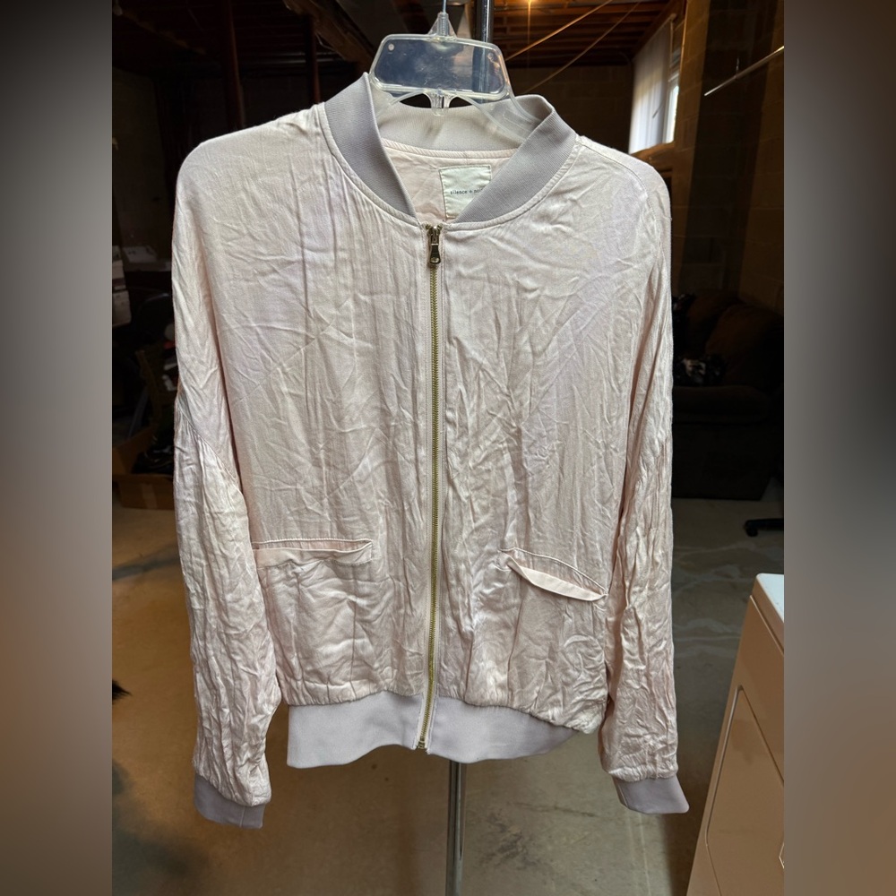 Silence + Noise Blush Bomber Jacket